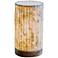 Eangee 9"H Paper Cylinder Lines Mini Accent Table Lamp