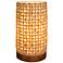 Eangee 9"H Paper Cylinder Mesh Mini Accent Table Lamp
