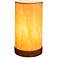 Eangee 9"H Paper Cylinder Wave Mini Table Accent Lamp