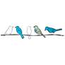 Eangee Birds On A Wire 29" Wide Blue Capiz Shell Wall Decor