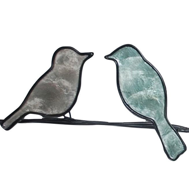 Image 3 Eangee Birds On A Wire 29" Wide Green Capiz Shell Wall Art more views