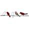 Eangee Birds On A Wire 29" Wide Red Capiz Shell Wall Decor