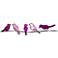 Eangee Birds On A Wire 29"W Purple Capiz Shell Wall Decor