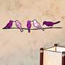 Eangee Birds On A Wire 29"W Purple Capiz Shell Wall Decor