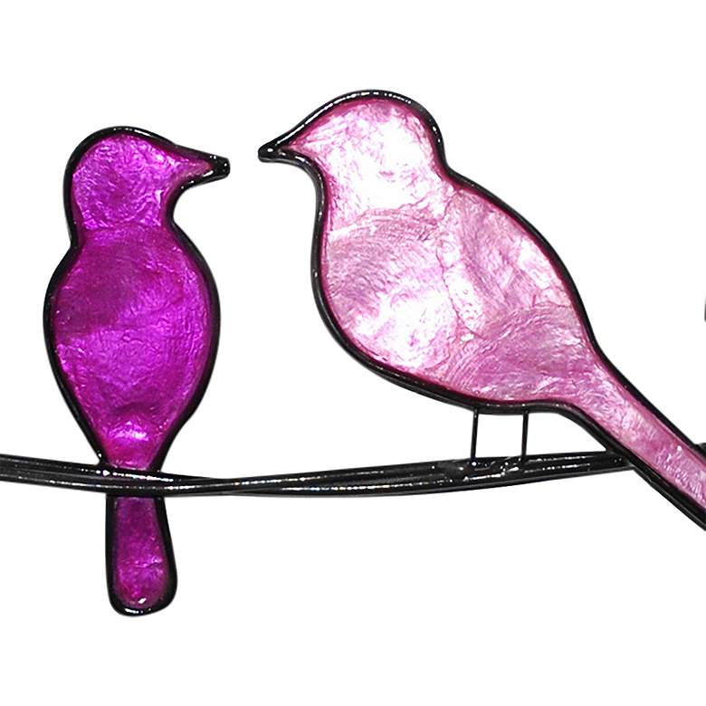 Image 3 Eangee Birds On A Wire 29"W Purple Capiz Shell Wall Decor more views