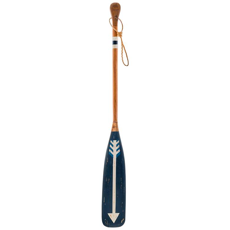 Image 1 Eangee Blue Oar with Arrow 60" High Solid Wood Wall Decor