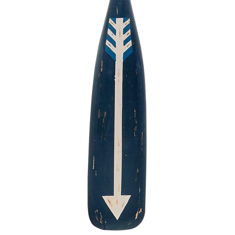 Image 2 Eangee Blue Oar with Arrow 60" High Solid Wood Wall Decor more views