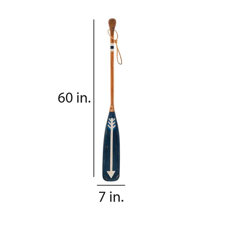 Image 4 Eangee Blue Oar with Arrow 60 inch High Solid Wood Wall Decor more views