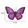 Eangee Butterfly 11" Wide Purple Capiz Shell Wall Decor
