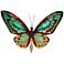 Eangee Butterfly 11"W Aqua and Gold Capiz Shell Wall Decor