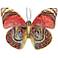 Eangee Butterfly 11"W Red Multi-Color Capiz Shell Wall Decor
