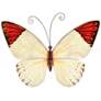 Eangee Butterfly 12" Wide Red Tipped Capiz Shell Wall Decor