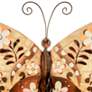 Eangee Butterfly 12"W Brown Flower Capiz Shell Wall Decor