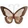 Eangee Butterfly 17" Wide Earthtoned Capiz Shell Wall Decor