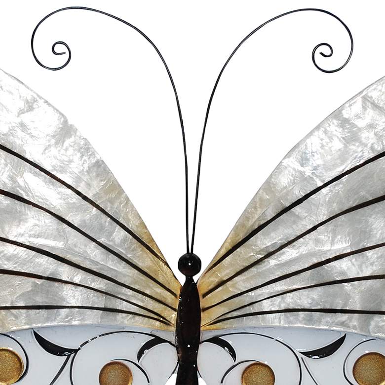Eangee Butterfly 18&quot; Wide Black Pearl and Gold Wall Decor more views