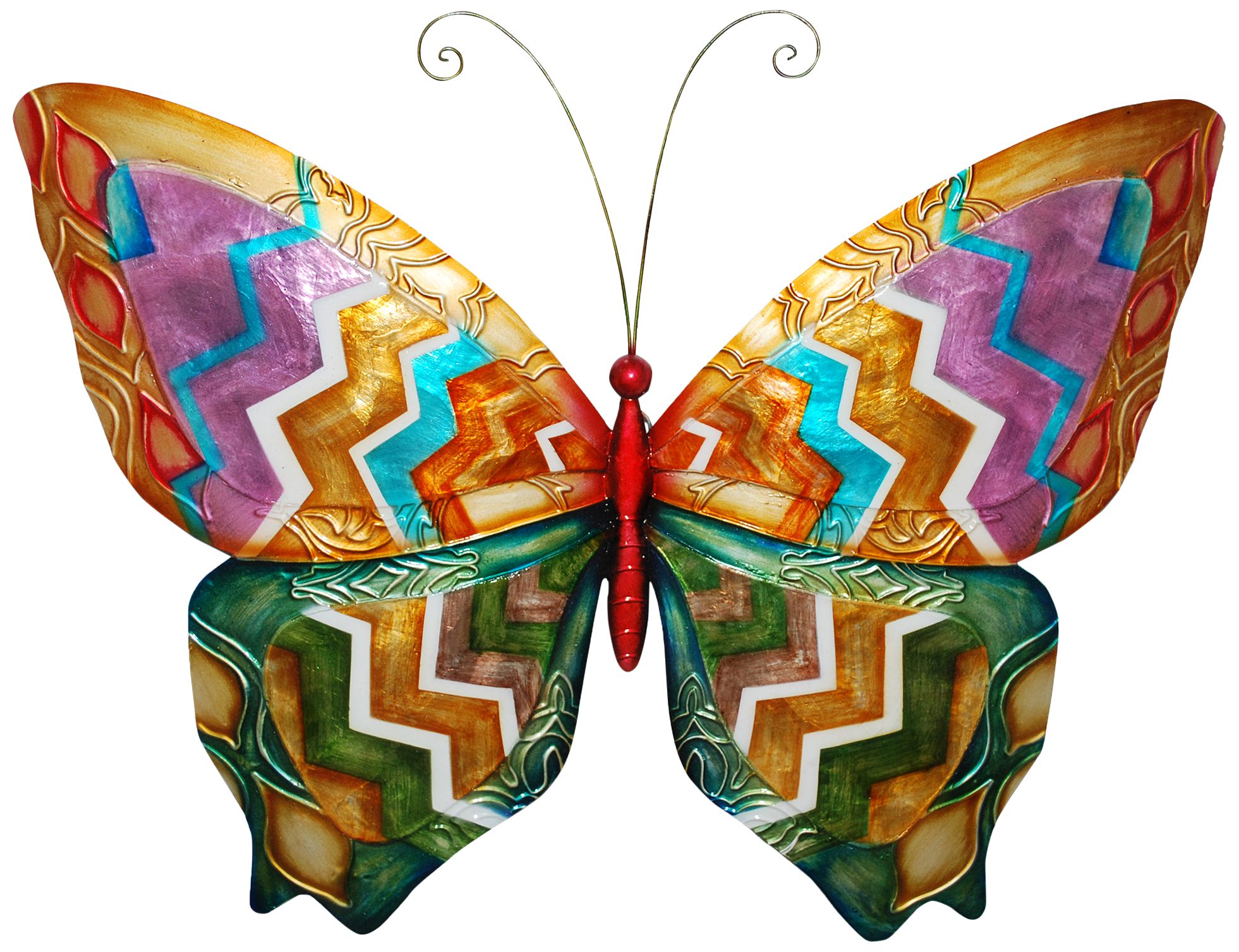 Image 2 Eangee Butterfly 18" Wide Multi-Color Capiz Shell Wall Decor