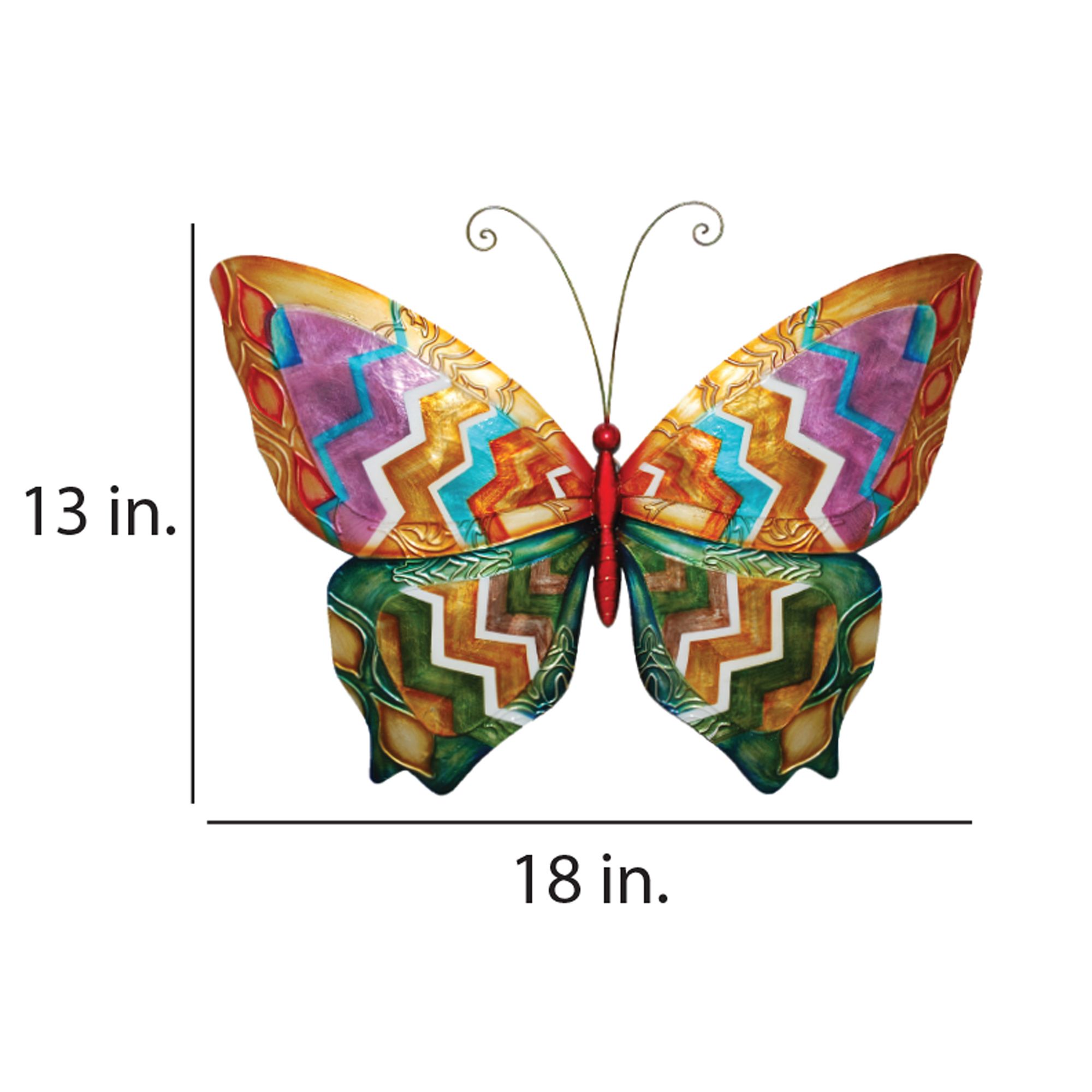 Image 4 Eangee Butterfly 18" Wide Multi-Color Capiz Shell Wall Decor more views