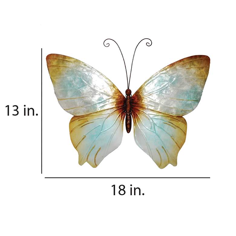 Image 4 Eangee Butterfly 18" Wide Pearl Capiz Shell Wall Decor more views