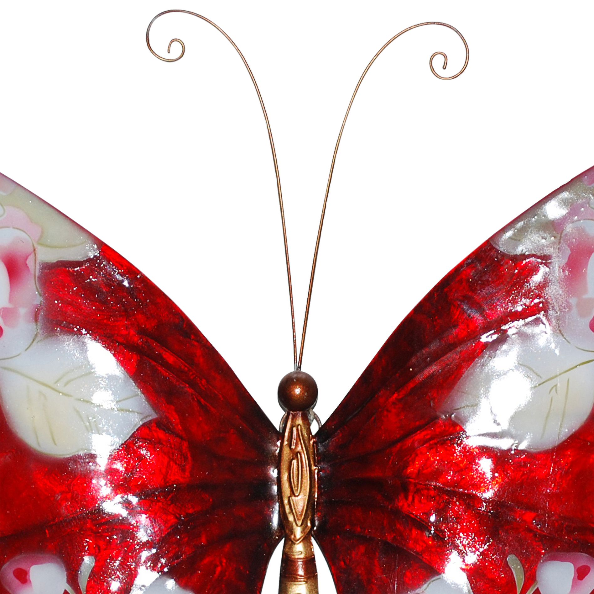 Image 2 Eangee Butterfly 18" Wide Red Capiz Shell Wall Decor more views