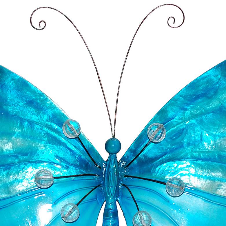 Eangee Butterfly 18 inch Wide Sea Blue Capiz Shell Wall Decor more views