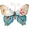 Eangee Butterfly 18"W Blue and Pearl Capiz Shell Wall Decor