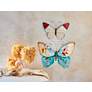 3_Eangee Butterfly 18"W Blue and Pearl Capiz Shell Wall Decor more views