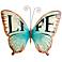 Eangee Butterfly 18"W Blue Brown Life Capiz Shell Wall Decor