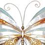 Eangee Butterfly 18"W Blue Pearl and Copper Wall Decor