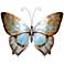 Eangee Butterfly 18"W Copper and Aqua Capiz Shell Wall Decor