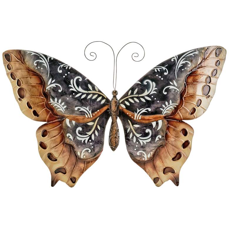 Image 2 Eangee Butterfly 18 inchW Copper Capiz Shell Wall Decor