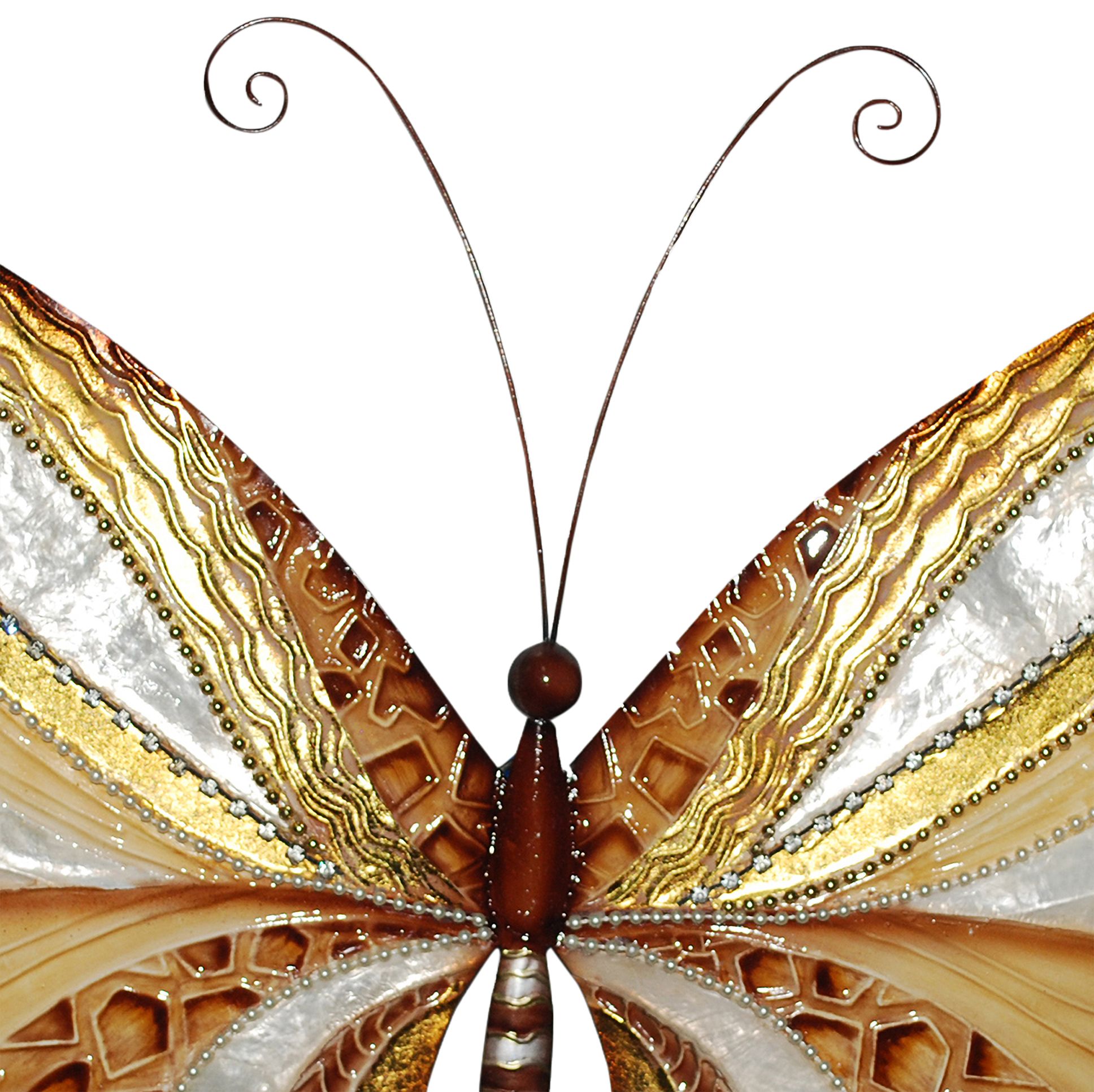 Image 3 Eangee Butterfly 18"W Copper Pearl Capiz Shell Wall Decor more views