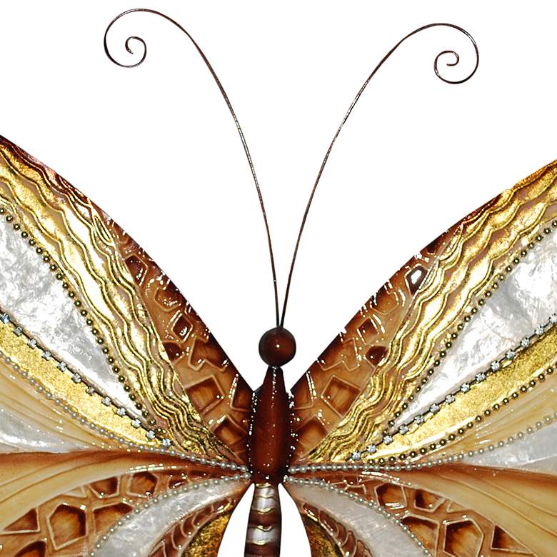 Image 3 Eangee Butterfly 18 inchW Copper Pearl Capiz Shell Wall Decor more views
