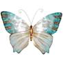 2_Eangee Butterfly 18"W Pearl and Aqua Capiz Shell Wall Decor