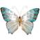 Eangee Butterfly 18"W Pearl and Aqua Capiz Shell Wall Decor