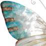 4_Eangee Butterfly 18"W Pearl and Aqua Capiz Shell Wall Decor more views