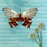 Eangee Butterfly 18"W Pearl and Copper Scaling Wall Decor