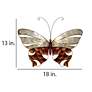 Eangee Butterfly 18"W Pearl and Copper Scaling Wall Decor