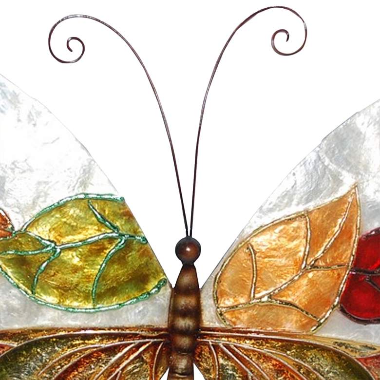 Eangee Butterfly Leaves 18 inch Wide Capiz Shell Wall Decor more views
