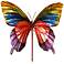 Eangee Butterfly Rainbow 24" High Decorative Garden Stake