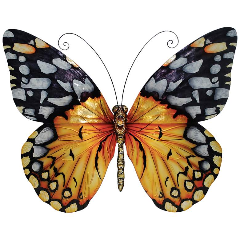 Image 2 Eangee Butterfly Wall Decor Large Monarch Orange
