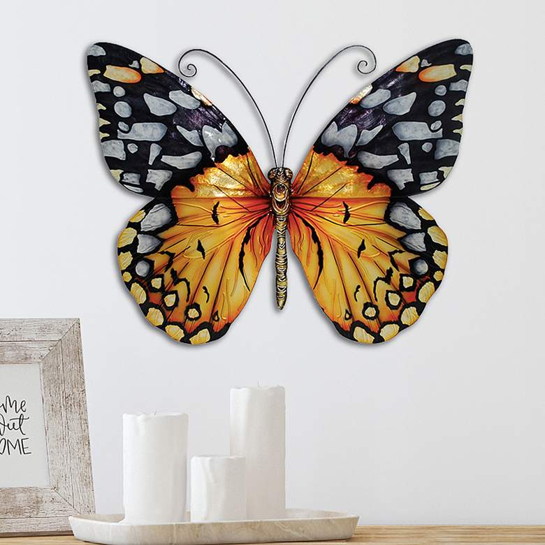Image 1 Eangee Butterfly Wall Decor Large Monarch Orange