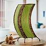 1_Eangee C-Shape 20" Green Cocoa Leaves Uplight Accent Table Lamp