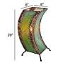 4_Eangee C-Shape 20" Green Cocoa Leaves Uplight Accent Table Lamp more views