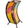 Eangee C-Shape Multi-Color Cocoa Leaves Uplight Table Lamp