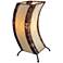 Eangee C-Shape Natural Cocoa Leaves Uplight Table Lamp