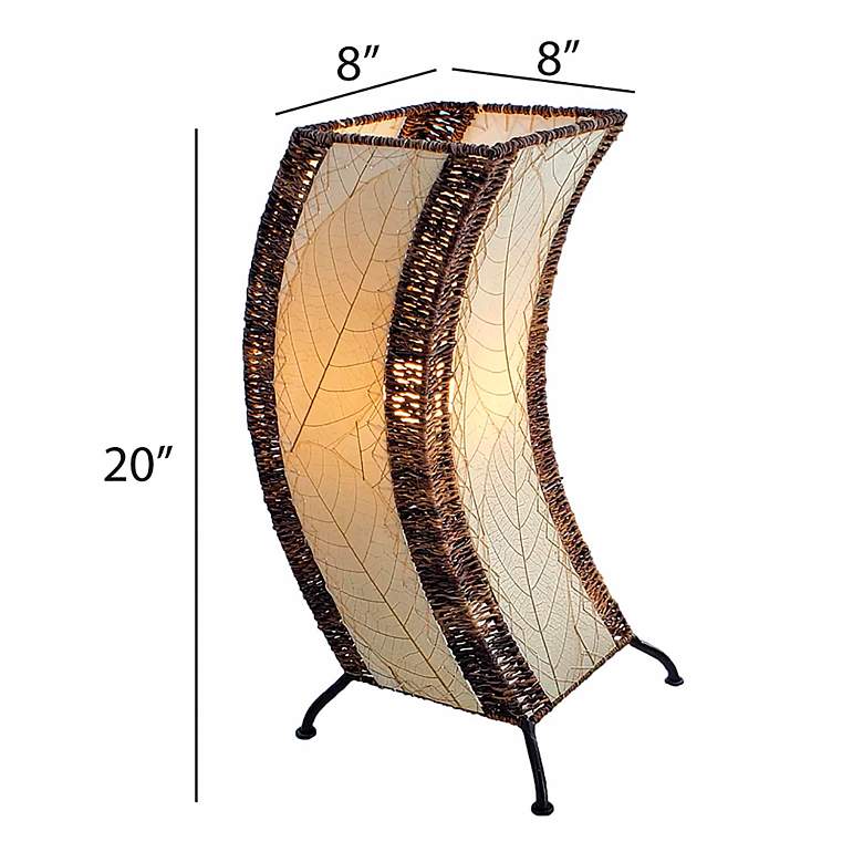 Image 4 Eangee C-Shape Natural Cocoa Leaves Uplight Table Lamp more views