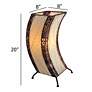 5_Eangee C-Shape Natural Cocoa Leaves Uplight Table Lamp more views