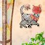 Eangee Cat 13" High Black and Red Metal Wall Decor