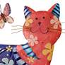 3_Eangee Cat 13" High Blue and Red Metal Wall Decor more views