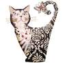 2_Eangee Cat 14" High White and Black Metal Wall Decor